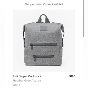 Dagne Dover Indi Diaper Backpack - Heather Grey